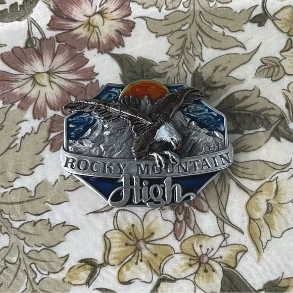 Siskiyou Buckle Co.1985 Rocky Mountain High Eagle Heavy Duty Metal Belt Buckl